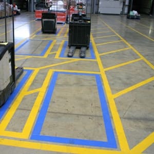 สติ๊กเกอร์ติดพื้นโรงงาน