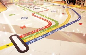 สติ๊กเกอร์ติดพื้นทางเดิน
