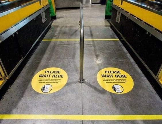 ร้านพิมพ์สติ๊กเกอร์ติดพื้นปูนด่วน