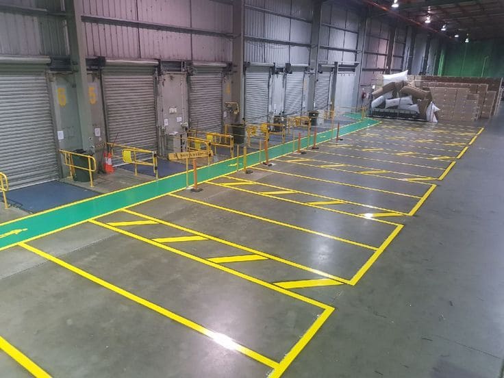 สติ๊กเกอร์ติดพื้นคลังสินค้า