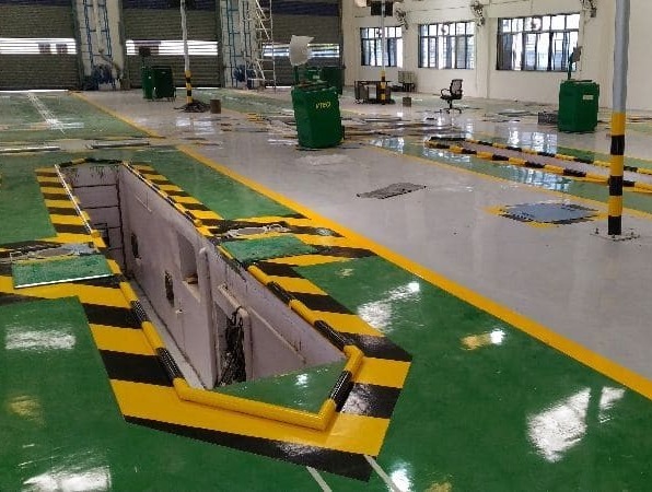 สติ๊กเกอร์สะท้อนแสงติดพื้นโรงงาน