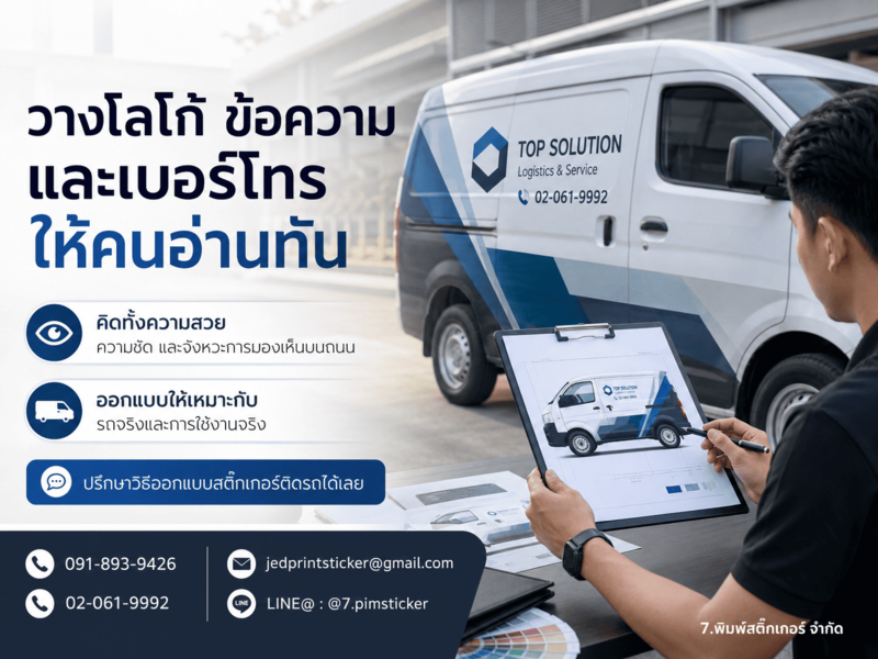 วิธีออกแบบสติ๊กเกอร์ติดรถ