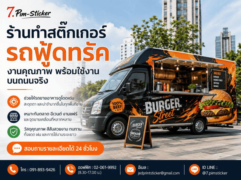 สติ๊กเกอร์ติดรถฟู้ดทรัค