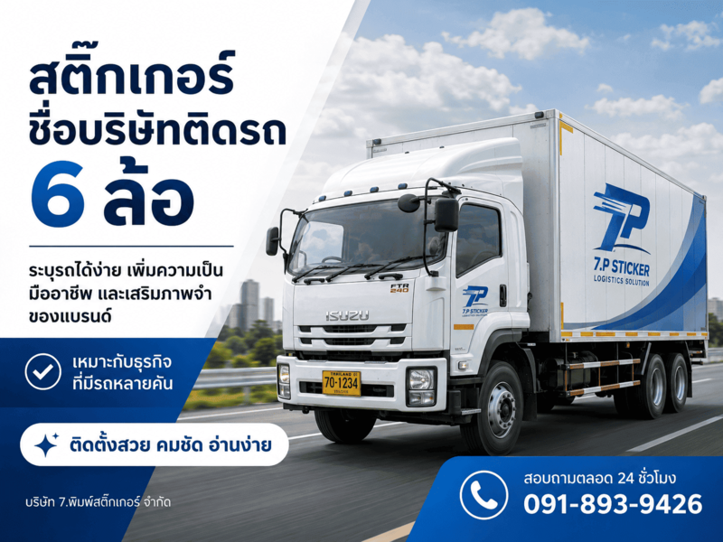 สติ๊กเกอร์ติดรถ 6 ล้อ