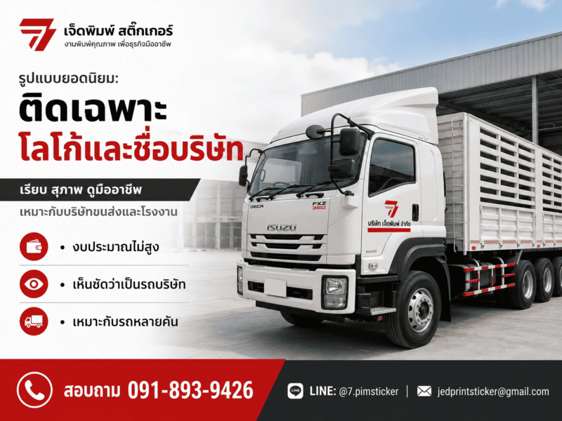 สติ๊กเกอร์ติดรถ 10 ล้อ