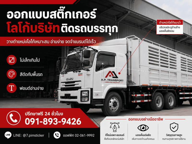 สติ๊กเกอร์ติดรถ 10 ล้อ