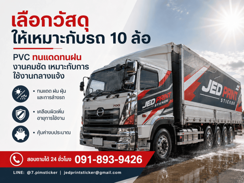 สติ๊กเกอร์ติดรถ 10 ล้อ
