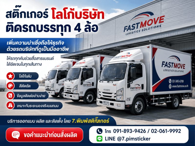 สติ๊กเกอร์ติดรถ 4 ล้อ