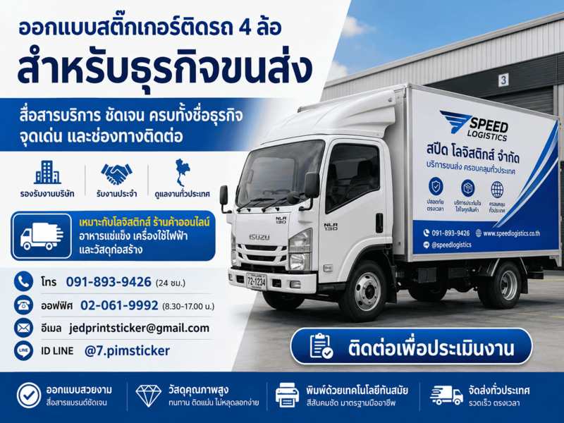 สติ๊กเกอร์ติดรถ 4 ล้อ
