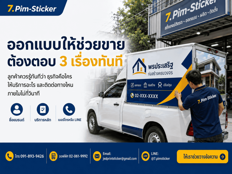 สติ๊กเกอร์ติดรถคุ้มค่า