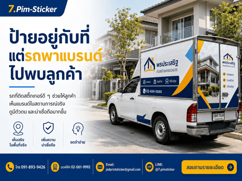 สติ๊กเกอร์ติดรถคุ้มค่า