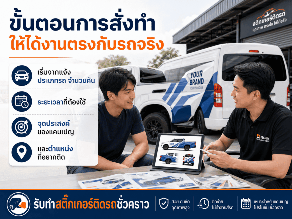 สติ๊กเกอร์ติดรถชั่วคราว