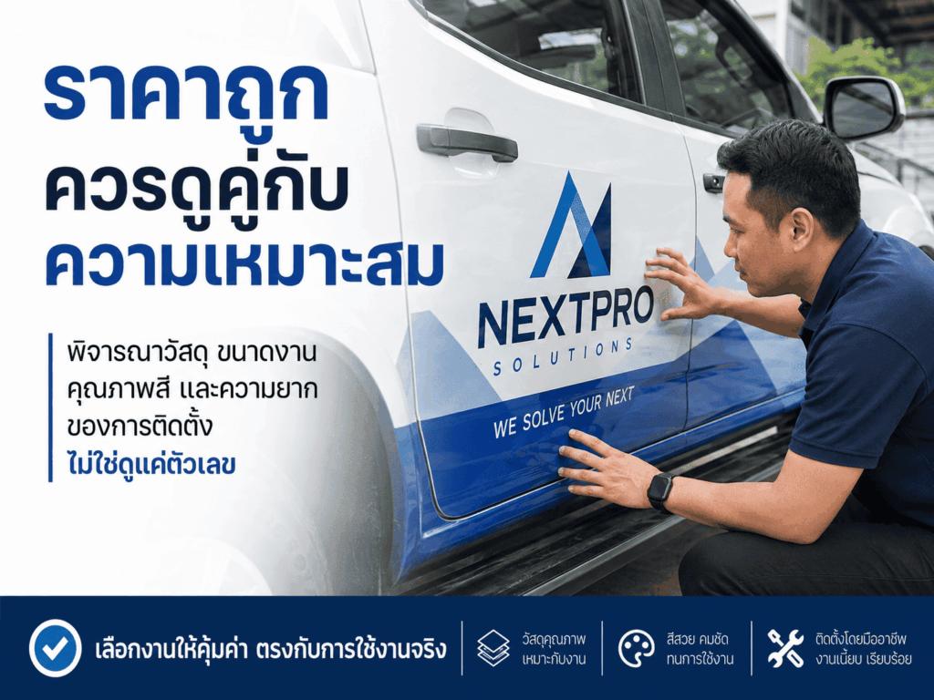 สติ๊กเกอร์ติดรถชั่วคราว