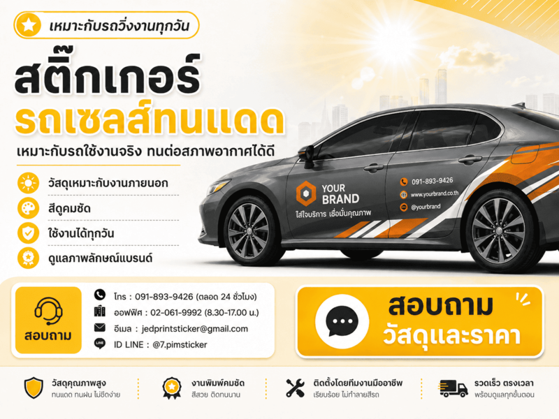 สติ๊กเกอร์ติดรถเซลส์
