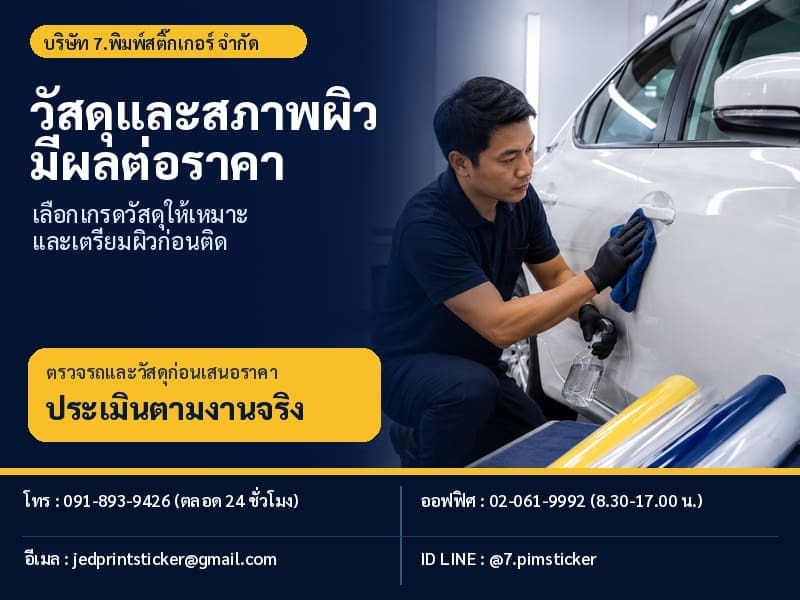 สติ๊กเกอร์ติดรถ ราคา