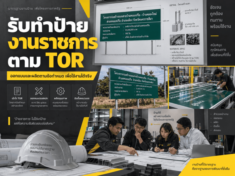รับทำป้ายงานราชการตาม TOR